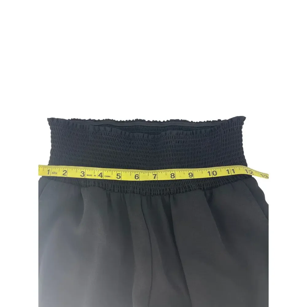 Jack by BB Dakota Black Smocked Pull-On Jogger Pants Women's